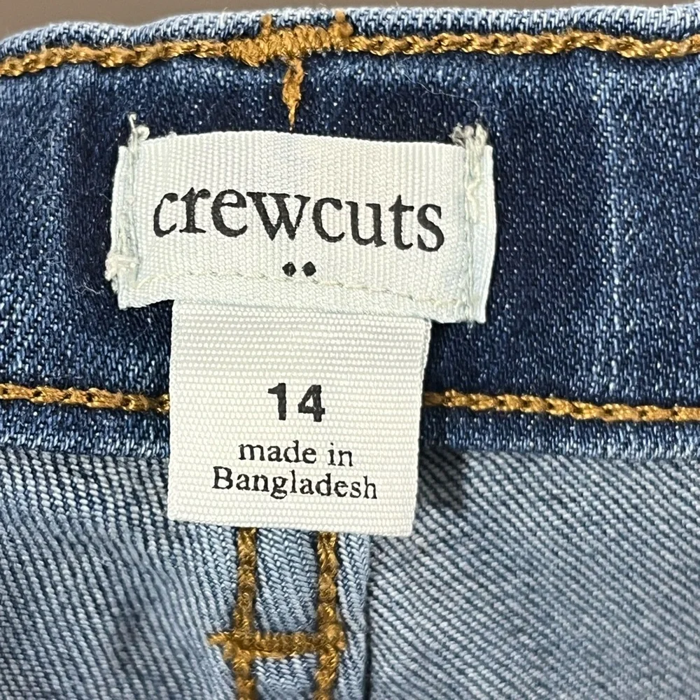 Crewcuts Girls Bootcut Jeans Size 14 Blue Adjustable Waist Classic Denim